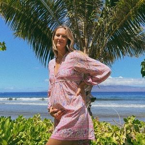 R.Vivimos floral print bohemian mini dress